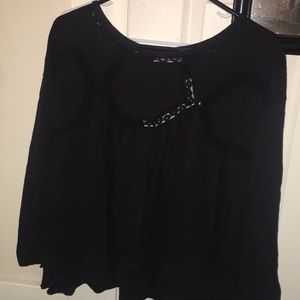 Long sleeve black blouse